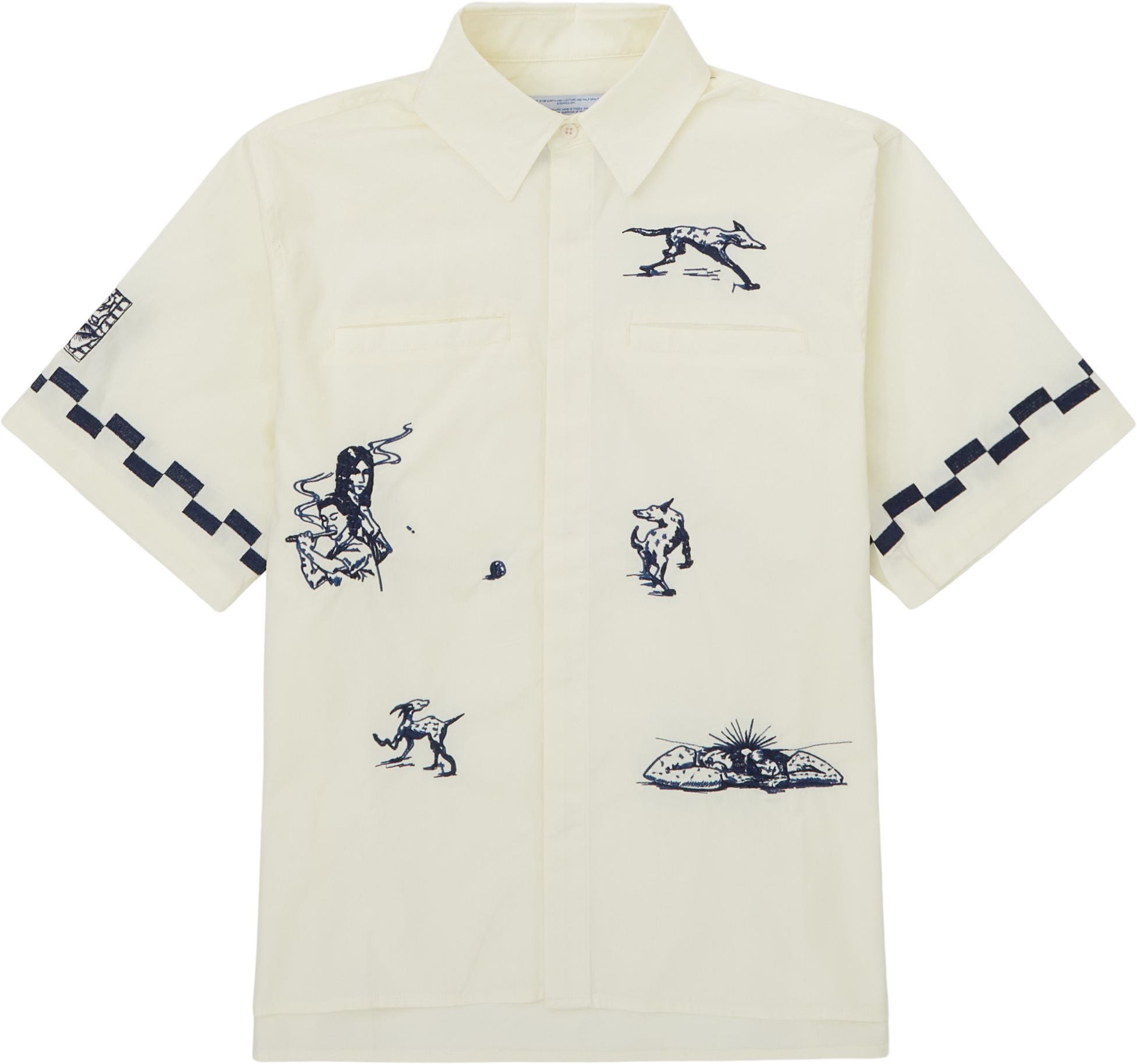 Jungles Jungles Shirts LIVE YOUR LIFE WITH EASE BUTTON UP White